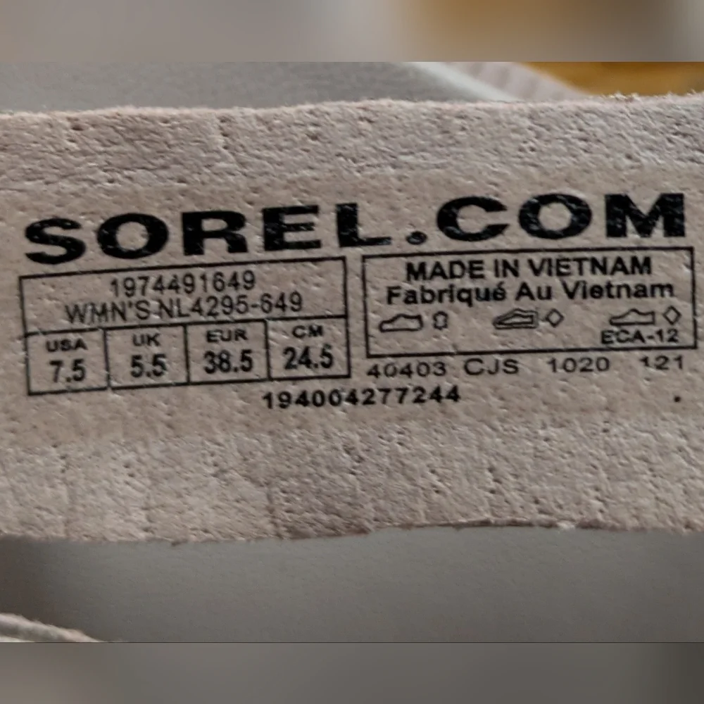 Sorel Roaming Criss Cross Sandals Mauve Leather Size 7.5 - Picture 10 of 12